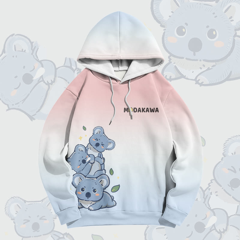Koala Graphic Modakawa Gradient Pullover Hoodie - image 4