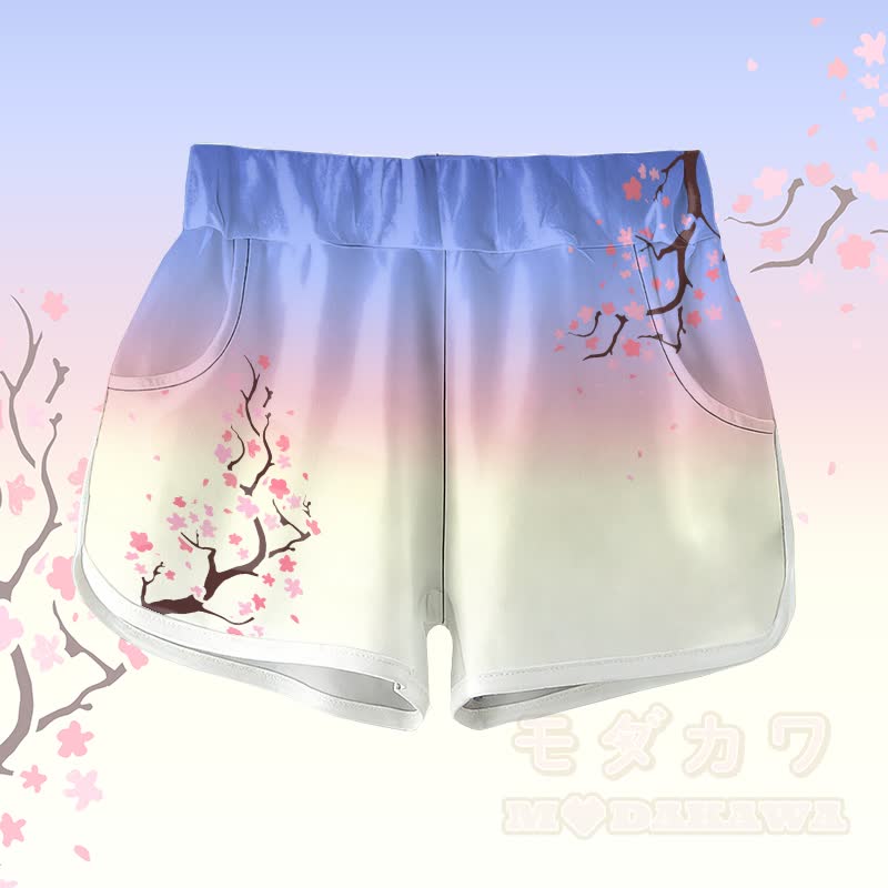 Sakura Graphic Modakawa Gradient Shorts - Mehrfarbig B - 5XL - image 2