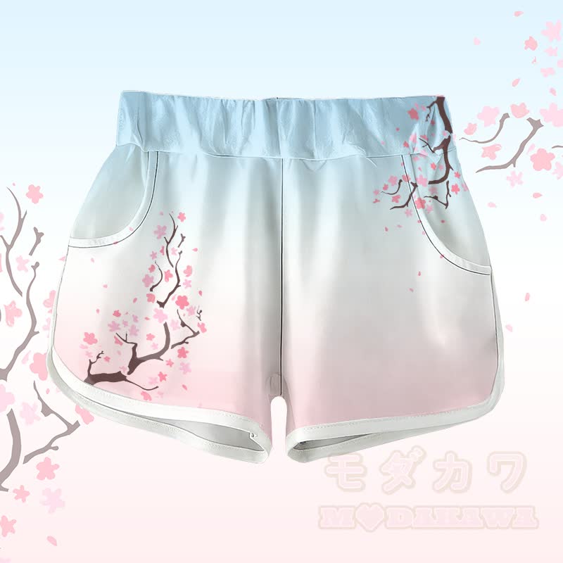 Sakura Graphic Modakawa Gradient Shorts - Mehrfarbig A - 5XL - image 1