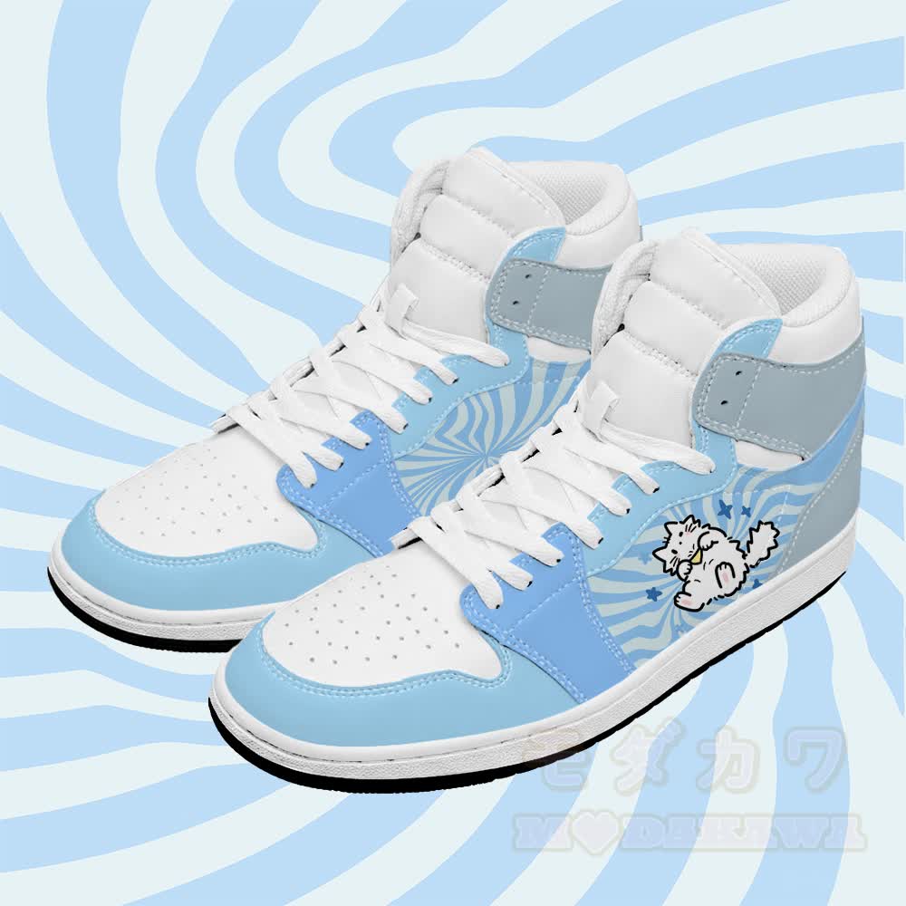 Modakawa High Top Canvas Schuhe mit niedlichem Katzenmotiv und Farben -Design - Blau - 48 - image 2