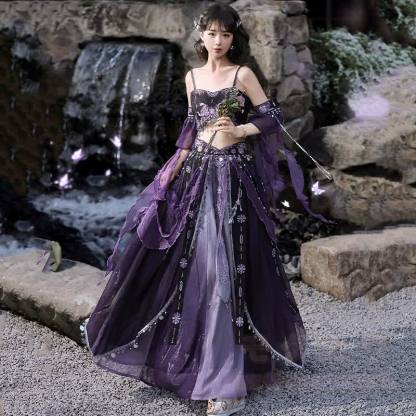 Vintage-Stickerei-Set: Oberteil, Rock, Schnürcape, Armstulpen, vierteiliges Set - image 3