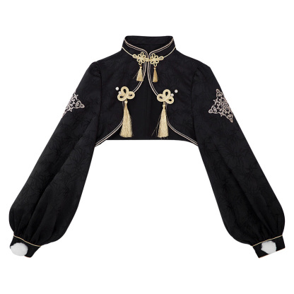 Vintage-Kleid mit Quasten, Blumenmuster und passendem Rock - Top - L - image 4