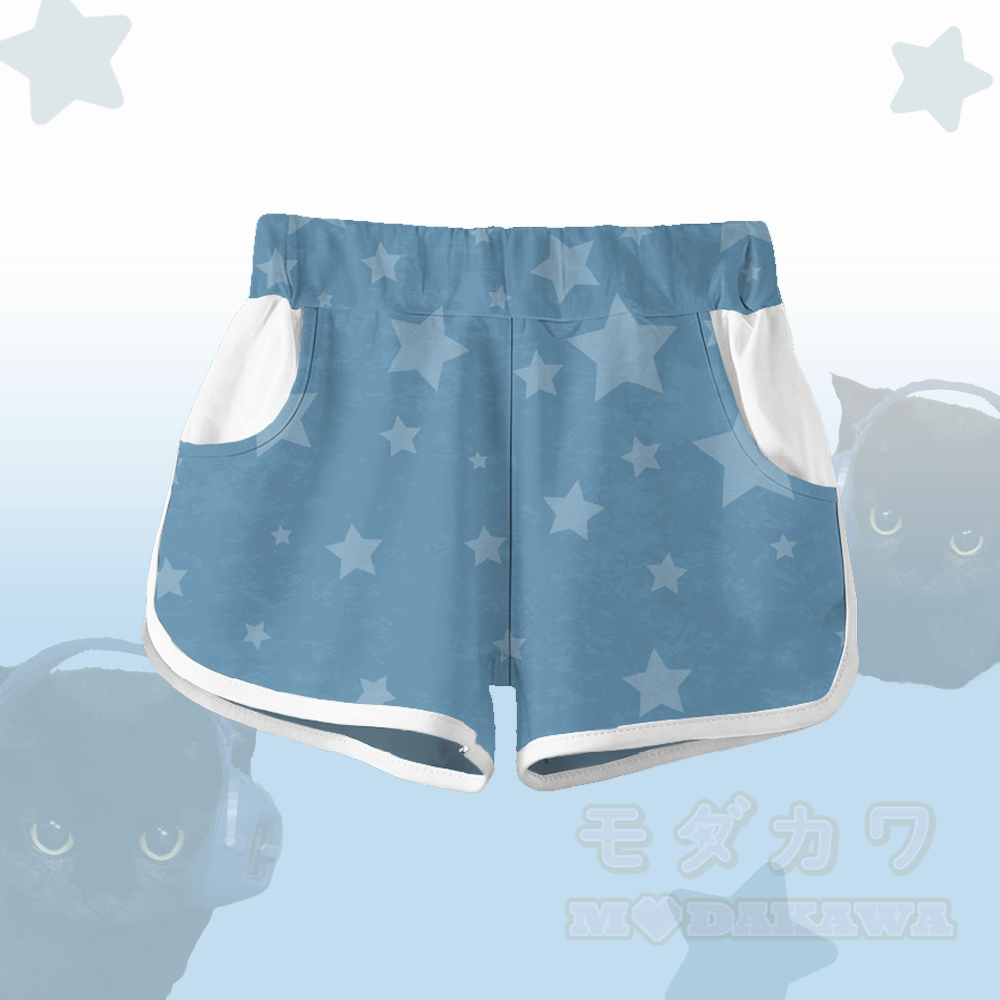 Schwarze Katzenkopfhörer, Grafik-T-Shirt, Shorts, Modakawa-Partnerlook - Shorts B - 5XL - image 6