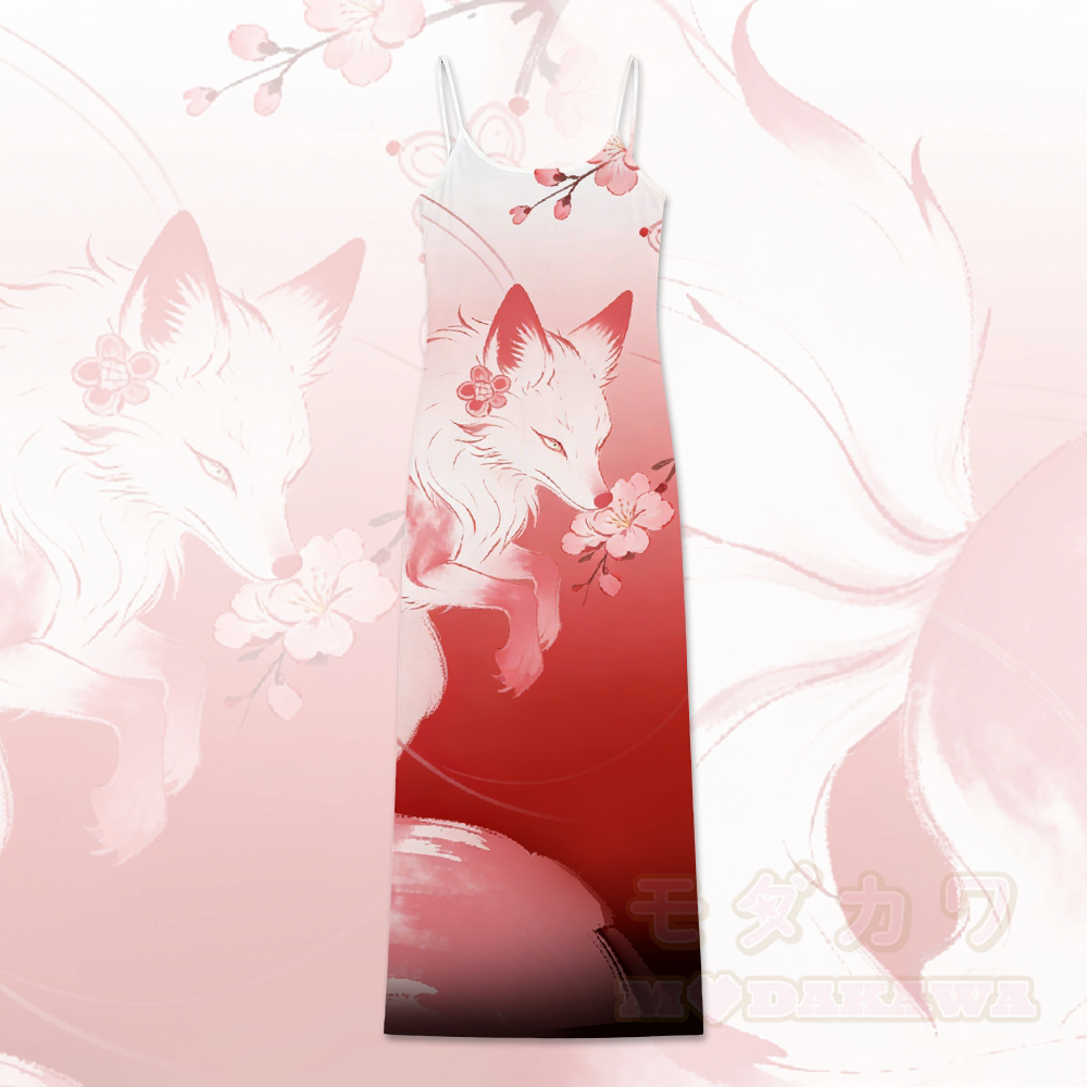 Fox Graphic Modakawa Gradient Slip Dress - Rot - 5XL - image 2