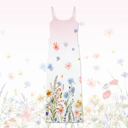 Modakawa Slipkleid mit Blumenmuster und Farbverlauf - Rosa - 5XL - image 1