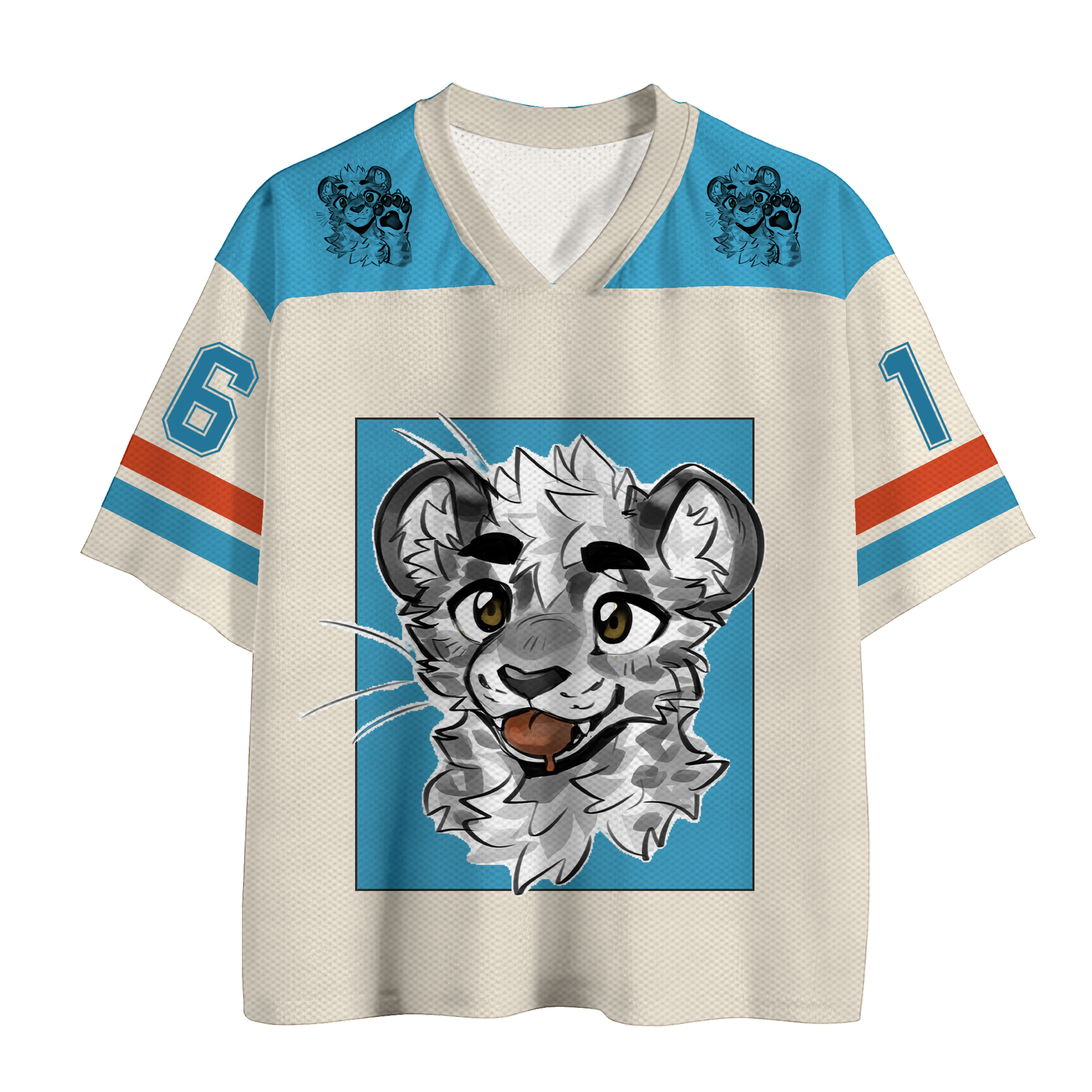  MODAKAWA X atka Tiger Number Graphic Vintage Mesh Jersey T-Shirt - image 2