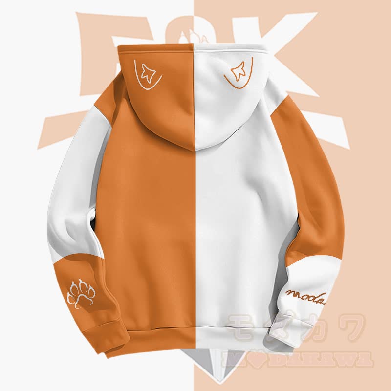 MODAKAWA X pandashk Anzug Fuchs Grafik Pullover Hoodie - image 5