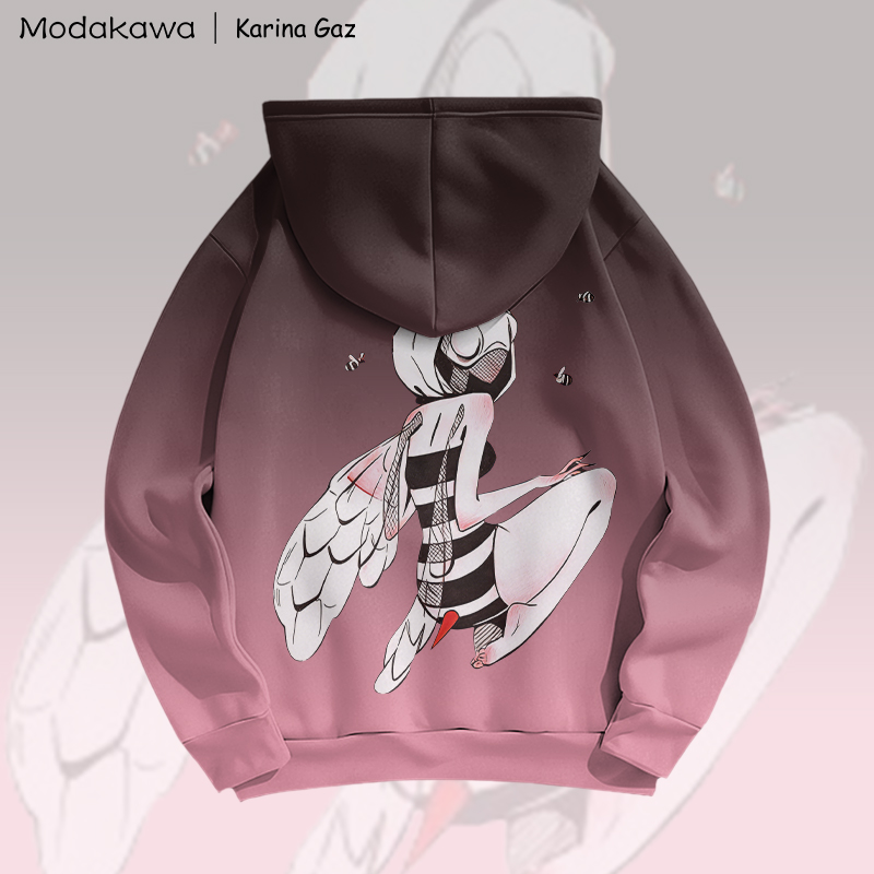 MODAKAWA X Karina Gaz Bee Lady Graphic Gradient Pullover Hoodie - image 1