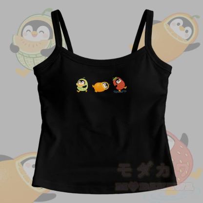Modakawa Cami Top mit Fruchtpinguin-Grafik - Schwarz - One Size - image 1