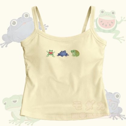 Fruit Frog Graphic Modakawa Cami Top - Gelb - One Size - image 1