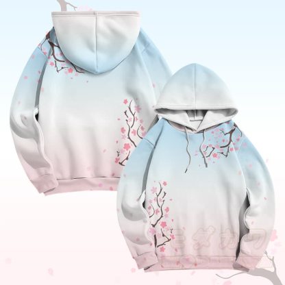Sakura Graphic Modakawa Gradient Pullover Hoodie - Mehrfarbig A - 6XL - image 1