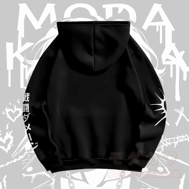 Anime-Jungen-Grafik Modakawa Pullover Hoodie - image 3