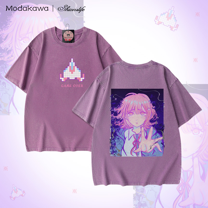 MODAKAWA X Shionslife Game Over Vintage Washed 100% Cotton T-Shirt - image 1
