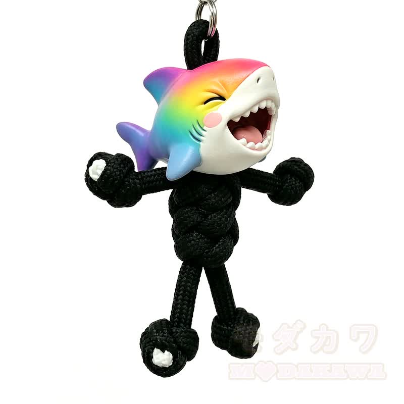 Regenbogenhai-Schlüsselanhänger – Geburtstagsgeschenk - Regenbogen B - image 2
