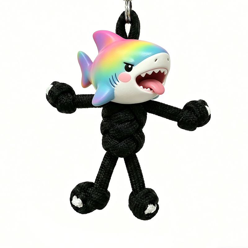 Regenbogenhai-Schlüsselanhänger – Geburtstagsgeschenk - Rainbow A - image 1
