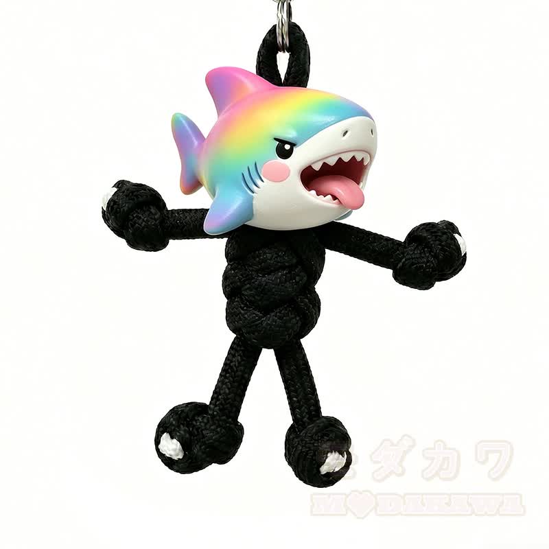 Regenbogenhai-Schlüsselanhänger – Geburtstagsgeschenk - Regenbogen A - image 1