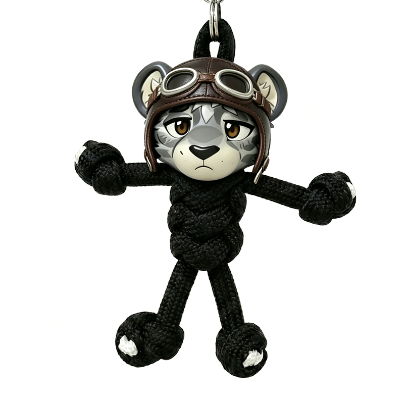 MODAKAWA X atka Aviator Tiger Schlüsselanhänger Geburtstagsgeschenk - Black - image 1