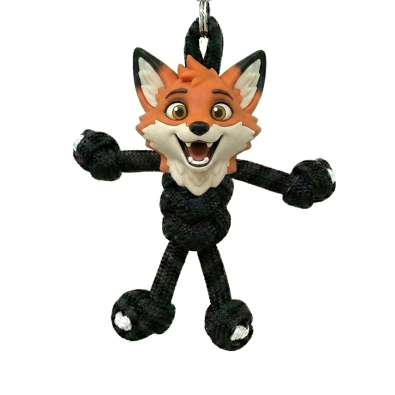 MODAKAWA X atka Schlüsselanhänger „Fröhlich mit Fuchs“ – Geburtstagsgeschenk - Orange - image 1