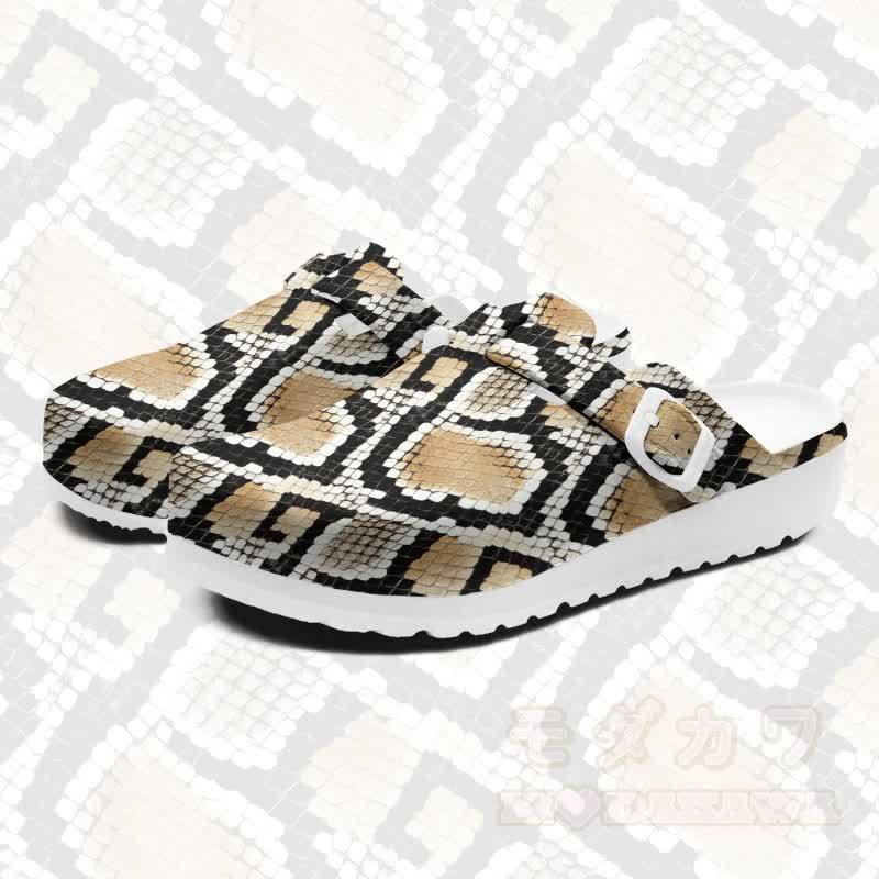 Modakawa Freizeitpantoffeln mit Schlangenmuster - Mehrfarbig - 45 - image 1