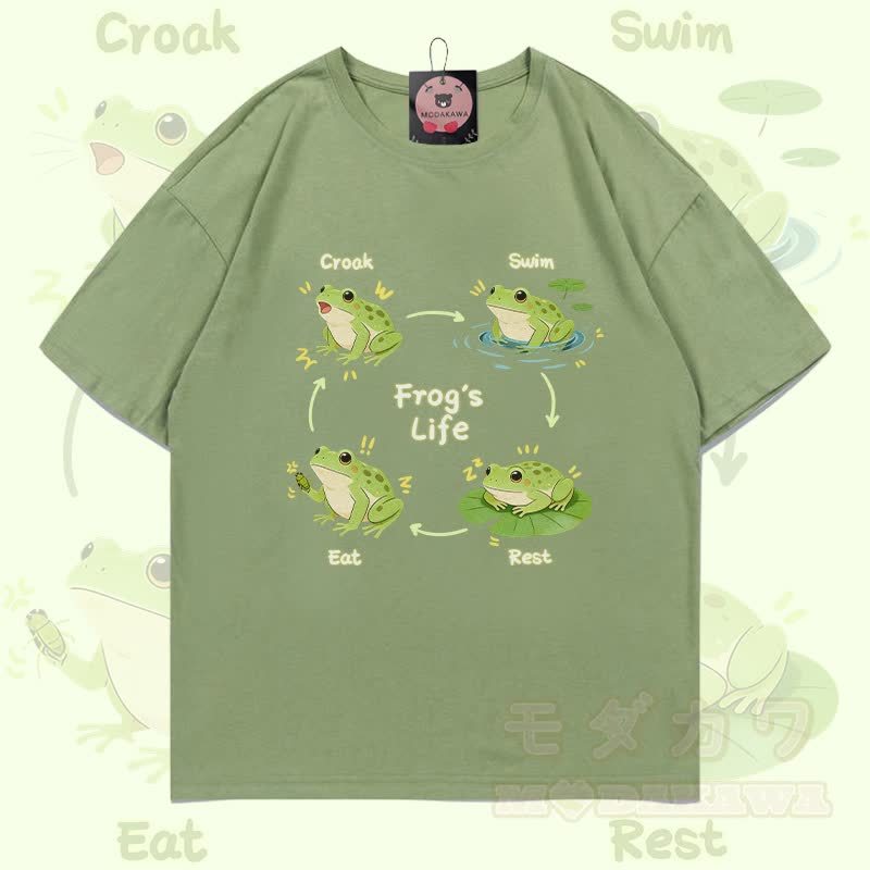 FROSCHLACHT-SHIRT Modakawa 100% Baumwolle - Hellgrün - 5XL - image 4