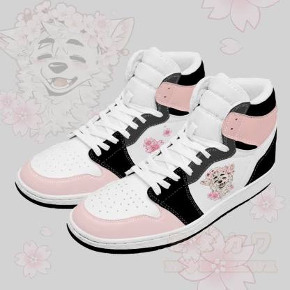 MODAKAWA X atka Floral Fox Graphic High Top Canvas Schuhe - Schwarz & Rosa - 48 - image 1