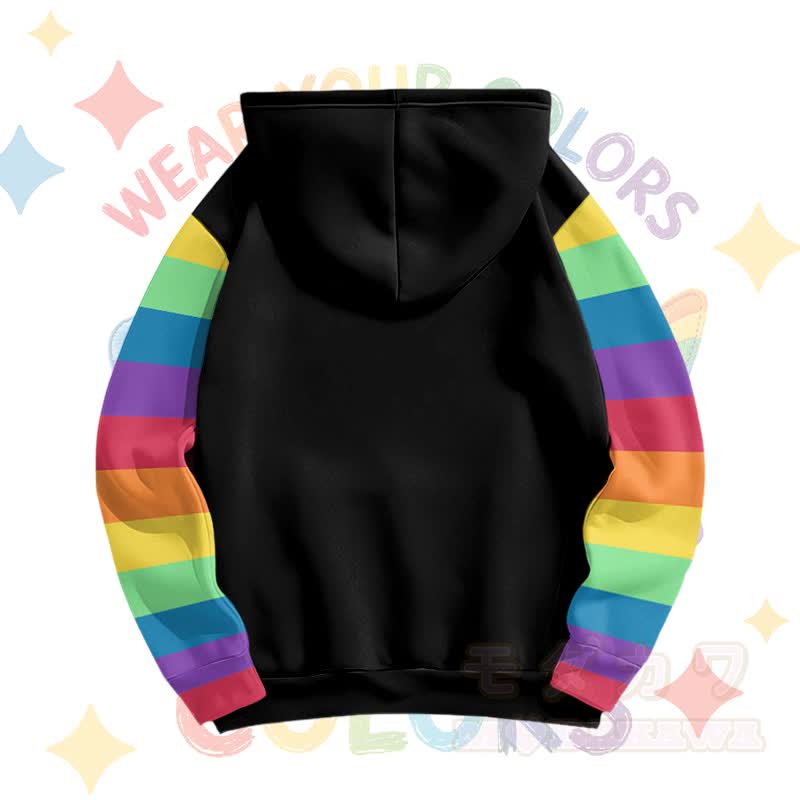 Zeig deine Farben! Modakawa Pullover-Hoodie mit Regenbogenhai-Motiv - image 4