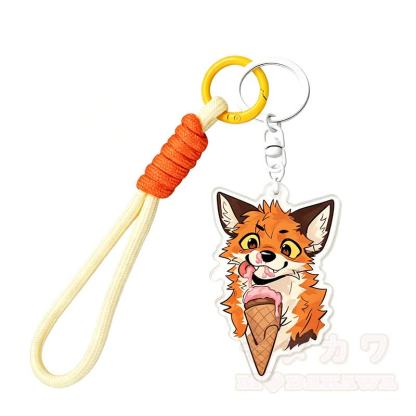MODAKAWA X atka Eiscreme-Fuchs-Schlüsselanhänger Geburtstagsgeschenk - Orange & Gelb - image 1