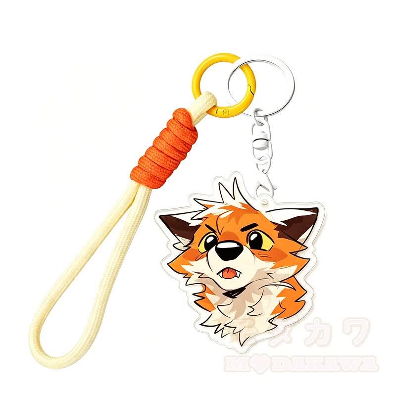 MODAKAWA X atka Fuchs Schlüsselanhänger Geburtstagsgeschenk - Orange & Gelb - image 1