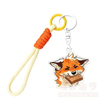 MODAKAWA X atka Fuchs-Schlüsselanhänger mit Beißmotiv – Geburtstagsgeschenk - Orange & Gelb - image 2