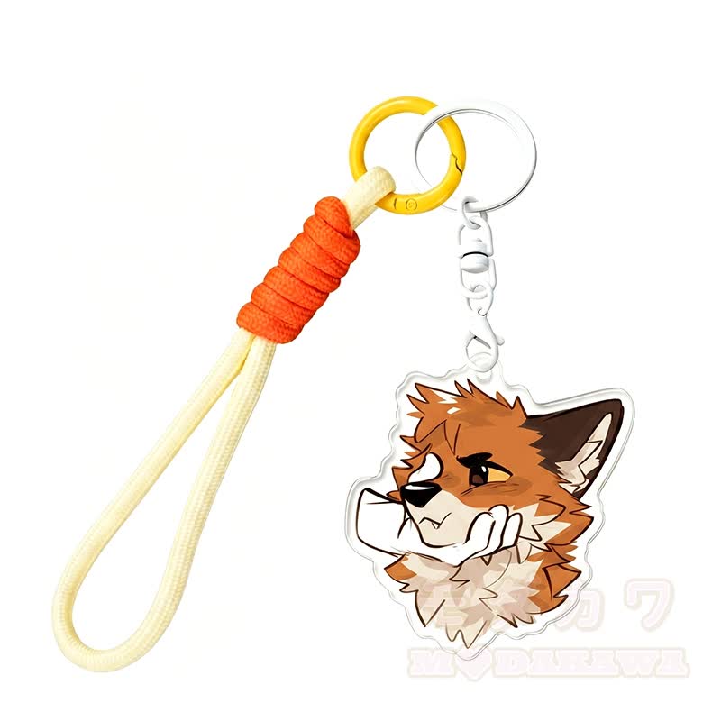 MODAKAWA X atka Schlüsselanhänger mit Fuchsmotiv – Geburtstagsgeschenk - Orange & Gelb - image 1