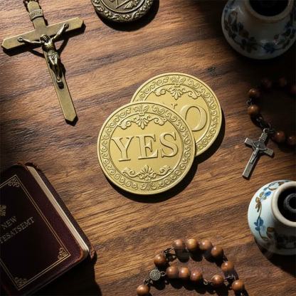 JA NEIN Entscheidungsmünze Glücks-Wahrsage-Herausforderung Geschenk - image 1