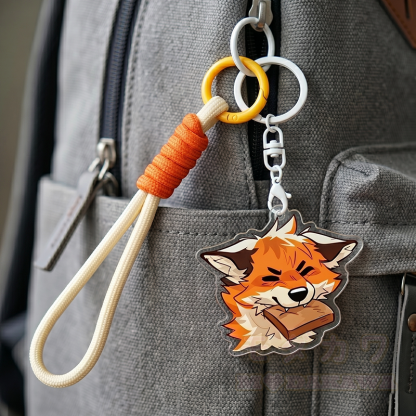 MODAKAWA X atka Fuchs-Schlüsselanhänger mit Beißmotiv – Geburtstagsgeschenk - image 1