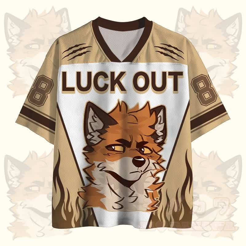 MODAKAWA X atka LUCK OUT Fox Number Graphic Vintage Mesh Jersey T-Shirt - image 2