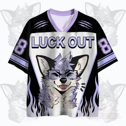 MODAKAWA X atka LUCK OUT Brille Fuchs Nummer Grafik Vintage Mesh Jersey T-Shirt - image 2