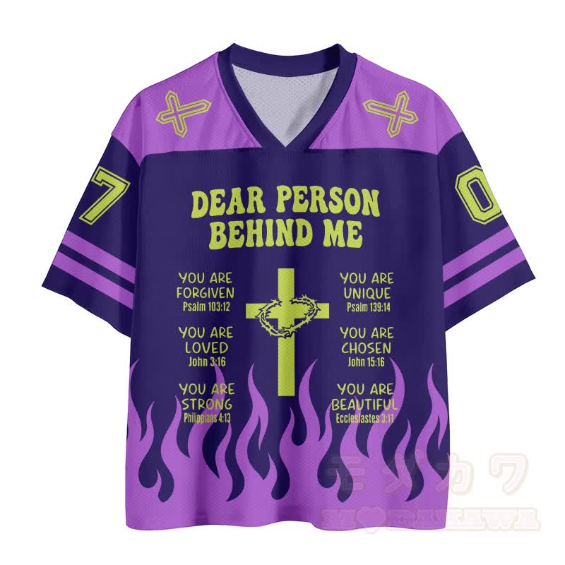 LIEBE PERSON HINTER MIR Kreuzfeuernummer Grafik Vintage Mesh Jersey T-Shirt - image 2