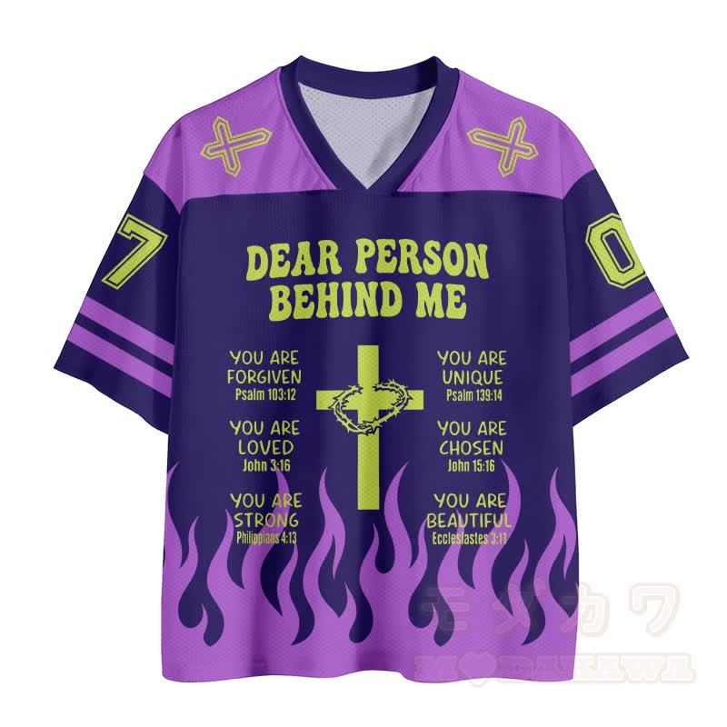 LIEBE PERSON HINTER MIR Kreuzfeuernummer Grafik Vintage Mesh Jersey T-Shirt - image 2