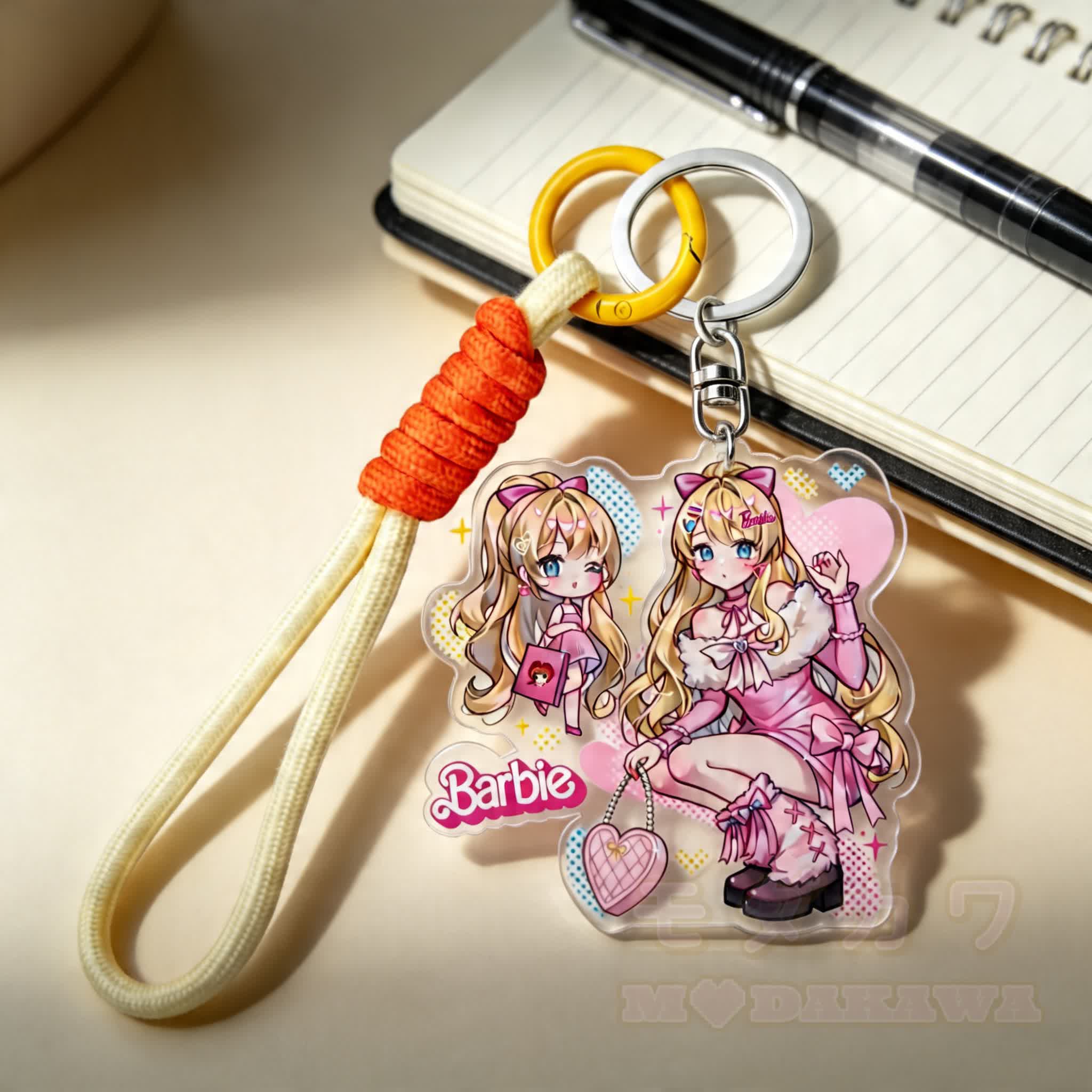 MODAKAWA X emiroll Anime-Mädchen-Schlüsselanhänger Geburtstagsgeschenk - Mehrfarbig - image 1