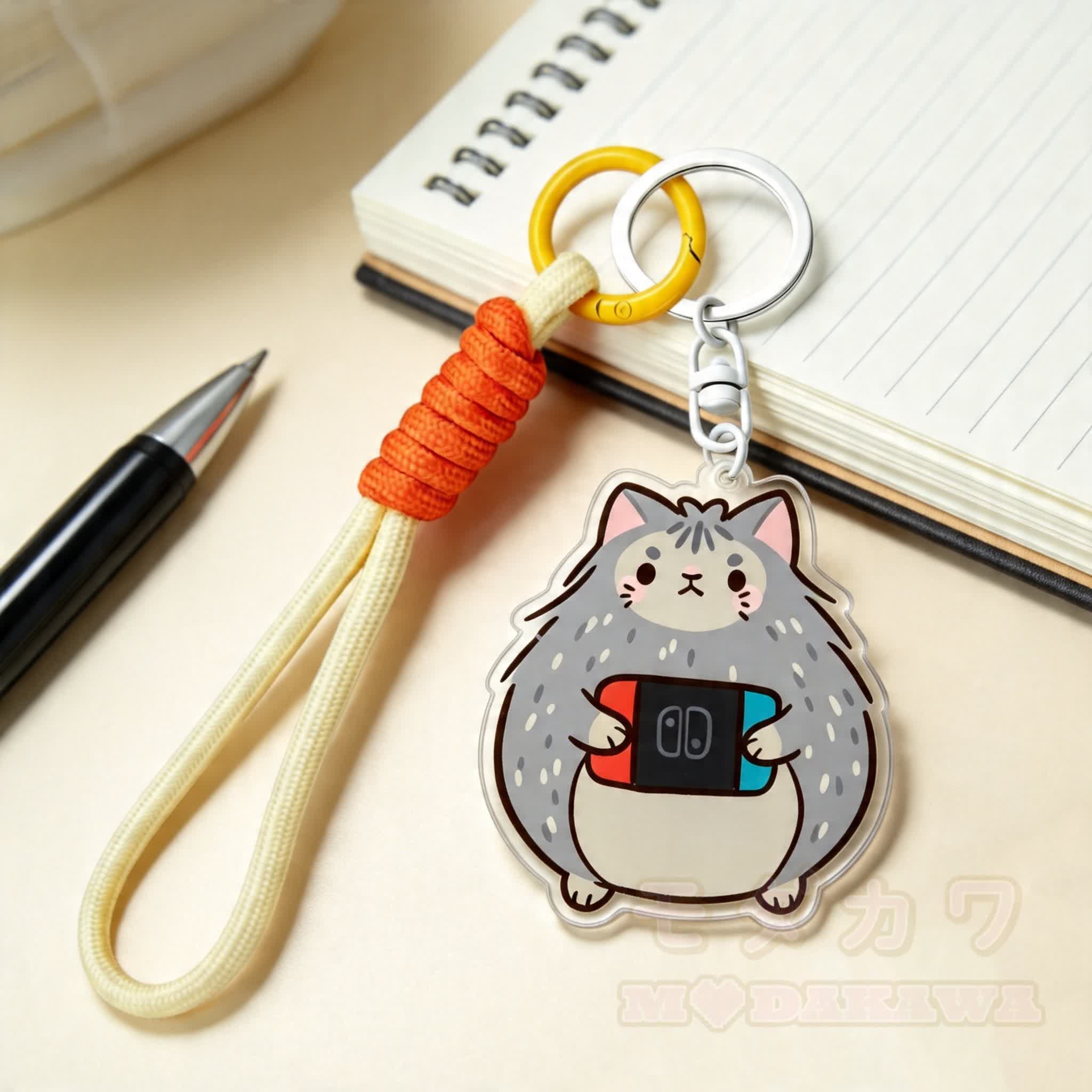 MODAKAWA X jessthechen Niedlicher Gamer-Katzen-Schlüsselanhänger Geburtstagsgeschenk - image 2