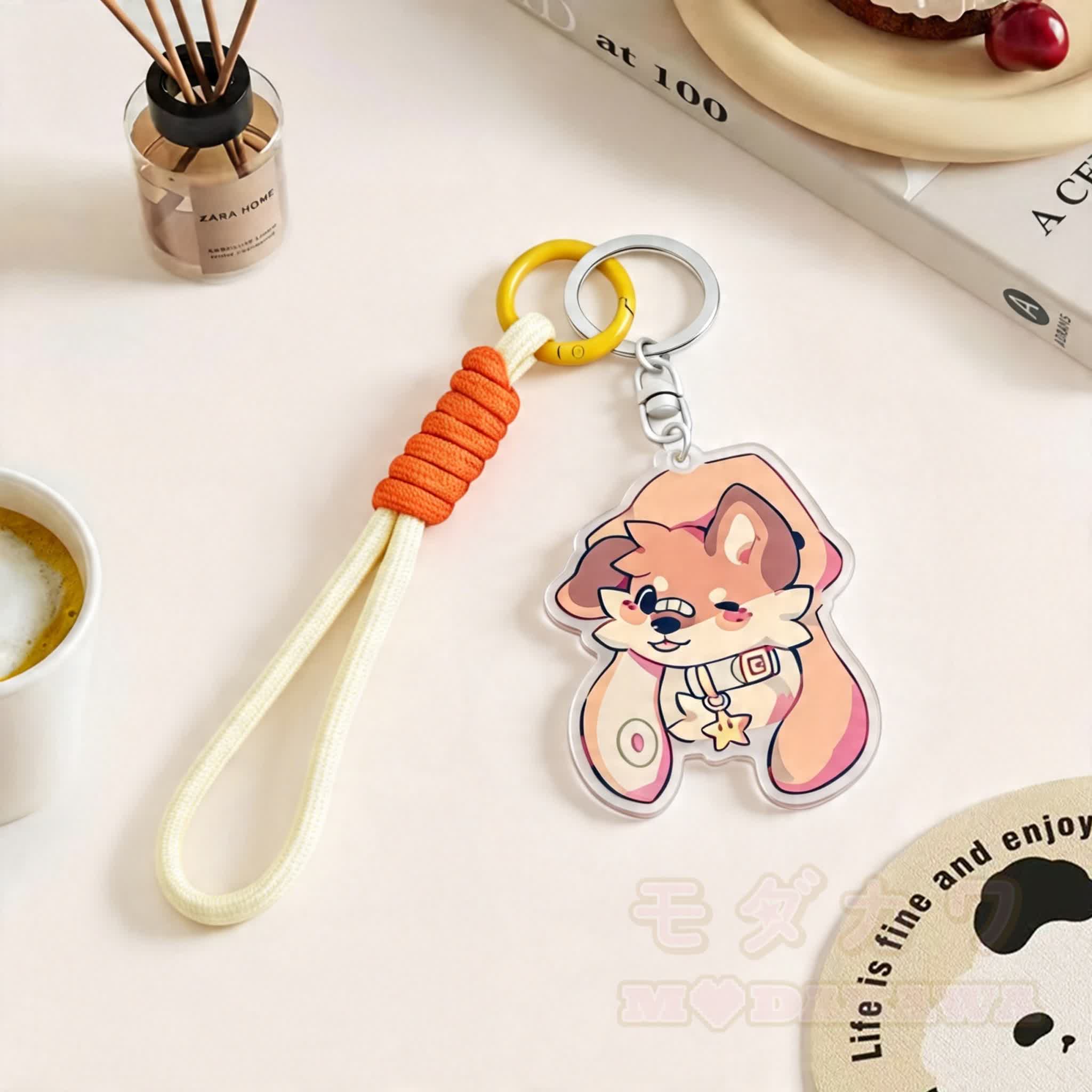 MODAKAWA X popipeko Lustiger Welpen-Schlüsselanhänger Geburtstagsgeschenk - image 2