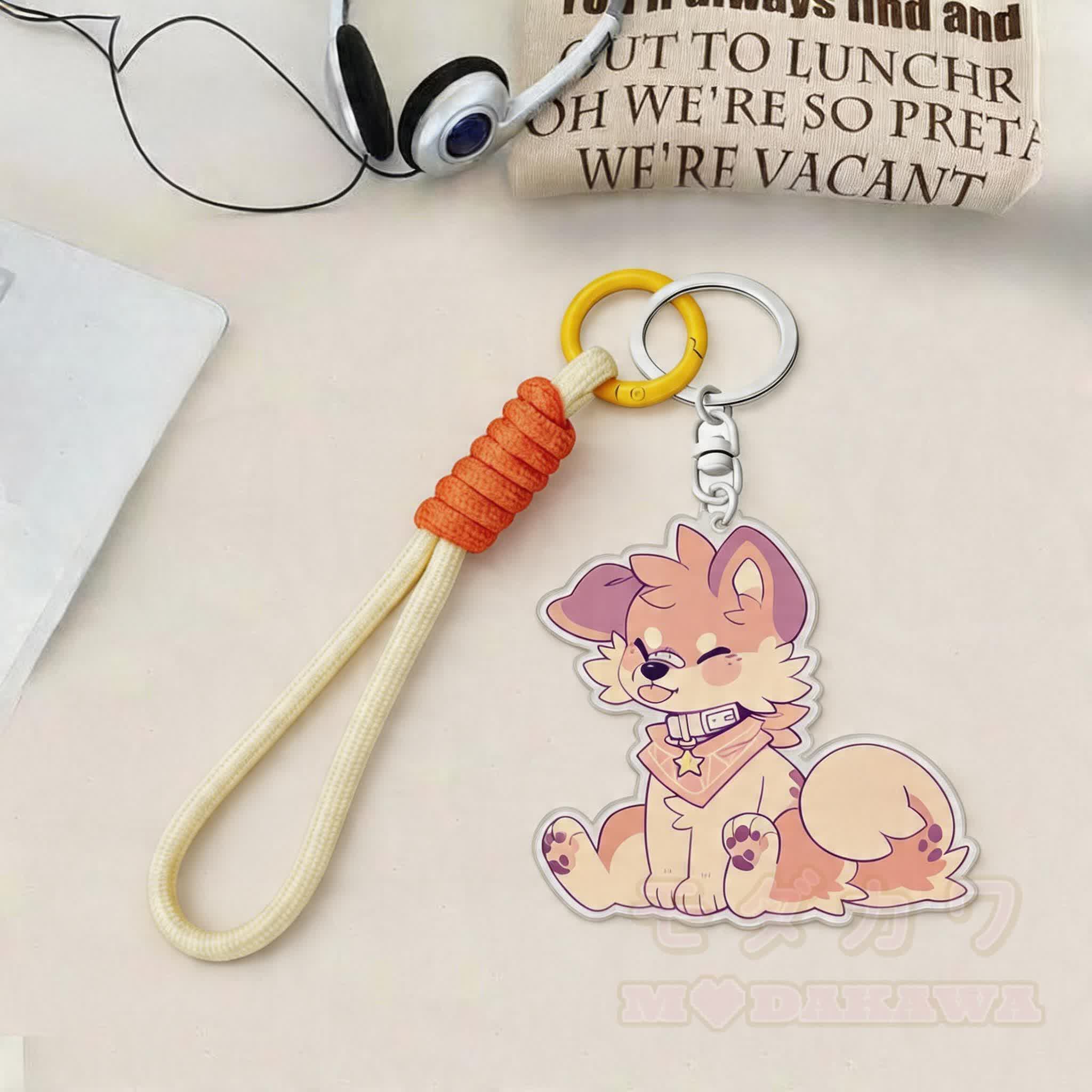 MODAKAWA X popipeko „Out Of Tongue“-Welpen-Schlüsselanhänger – Geburtstagsgeschenk - image 1