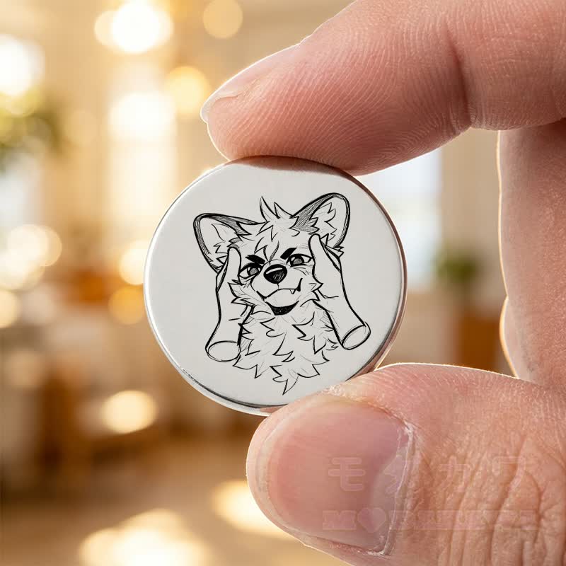 MODAKAWA X atka Schlüsselanhänger mit Fuchsgesicht – Taschenumarmung – Geburtstagsgeschenk - Silber A - image 1