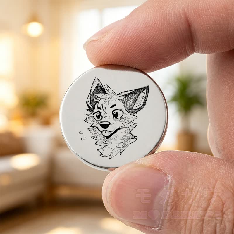 MODAKAWA X atka Zunge-raus-Fuchs-Schlüsselanhänger Taschenumarmung Geburtstagsgeschenk - Silber A - image 1