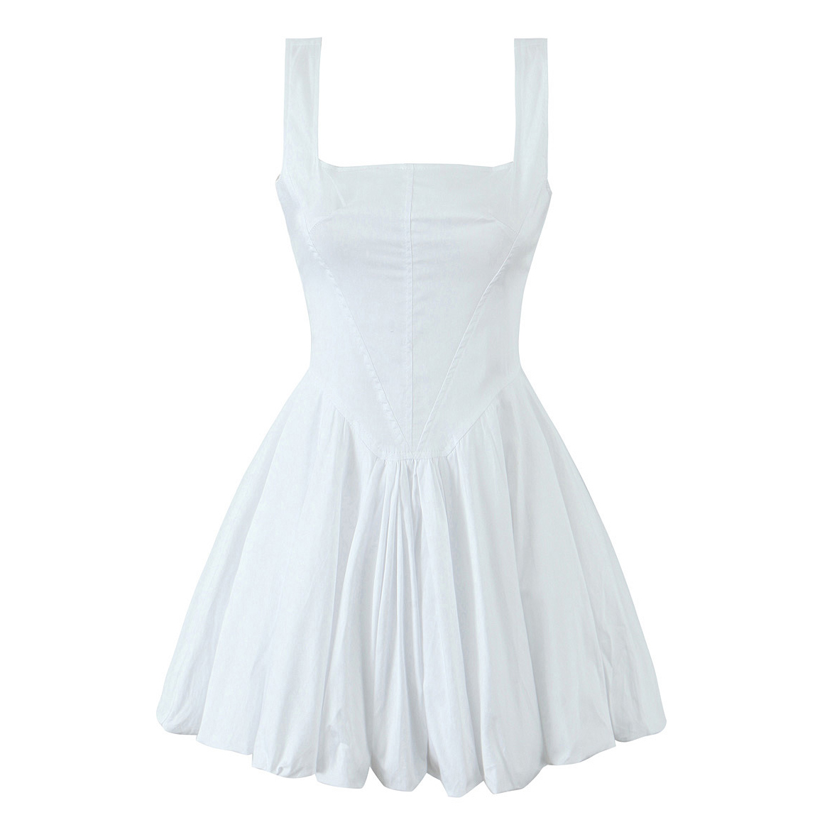 Vintage-Minikleid mit eckigem Ausschnitt und offenem Rücken - image 3