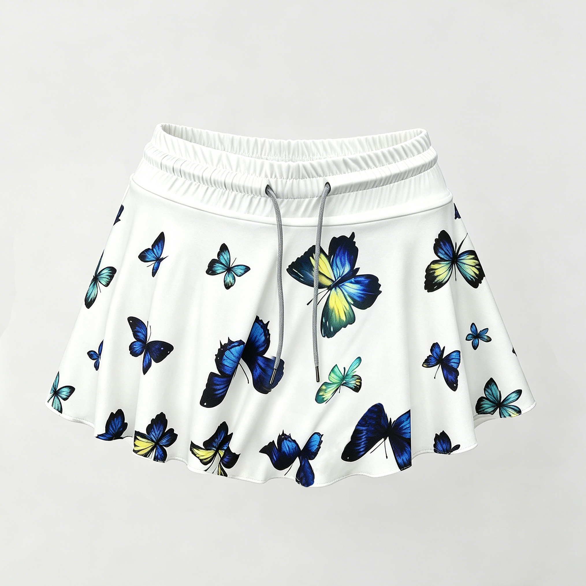 Modakawa Langarmshirt mit Schmetterlingsmotiv und plissiertem Minirock/Shorts-Set (Set) - image 3