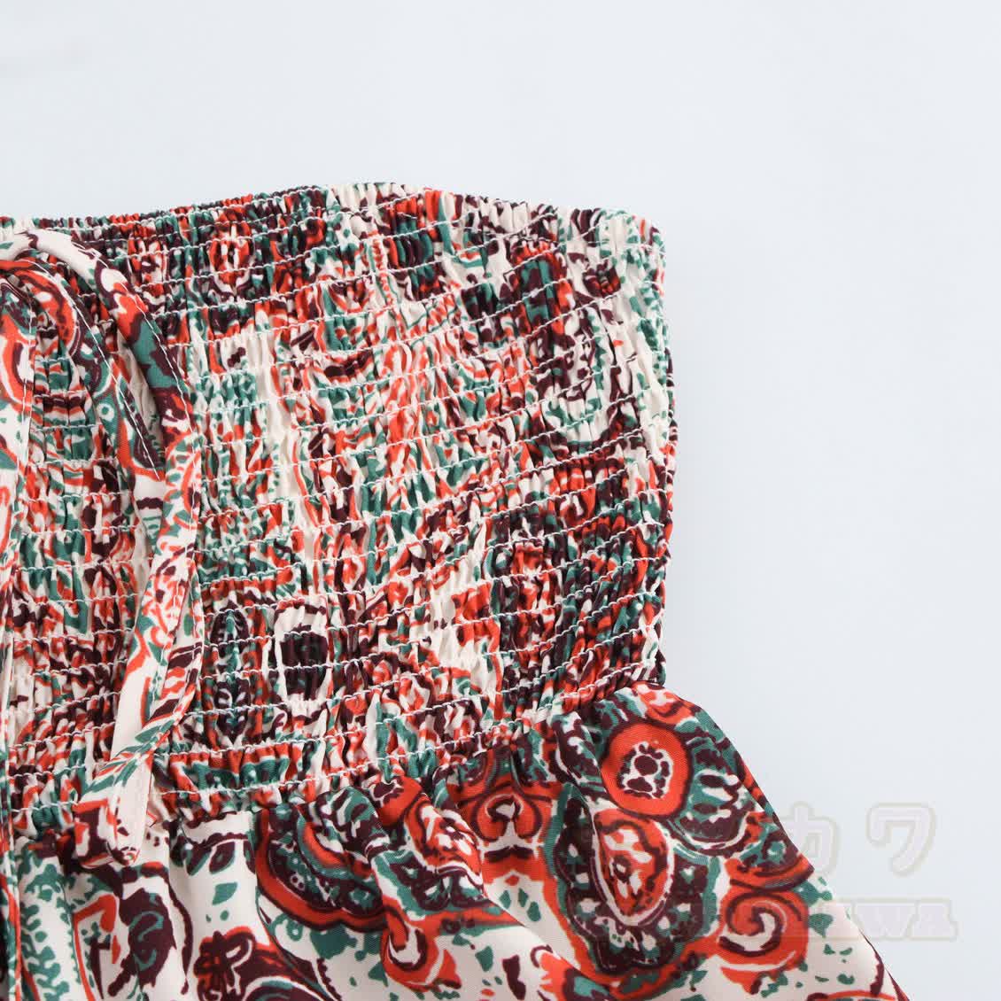2-in-1 Boho-Maxikleid mit Paisley-Muster, trägerlos - image 6