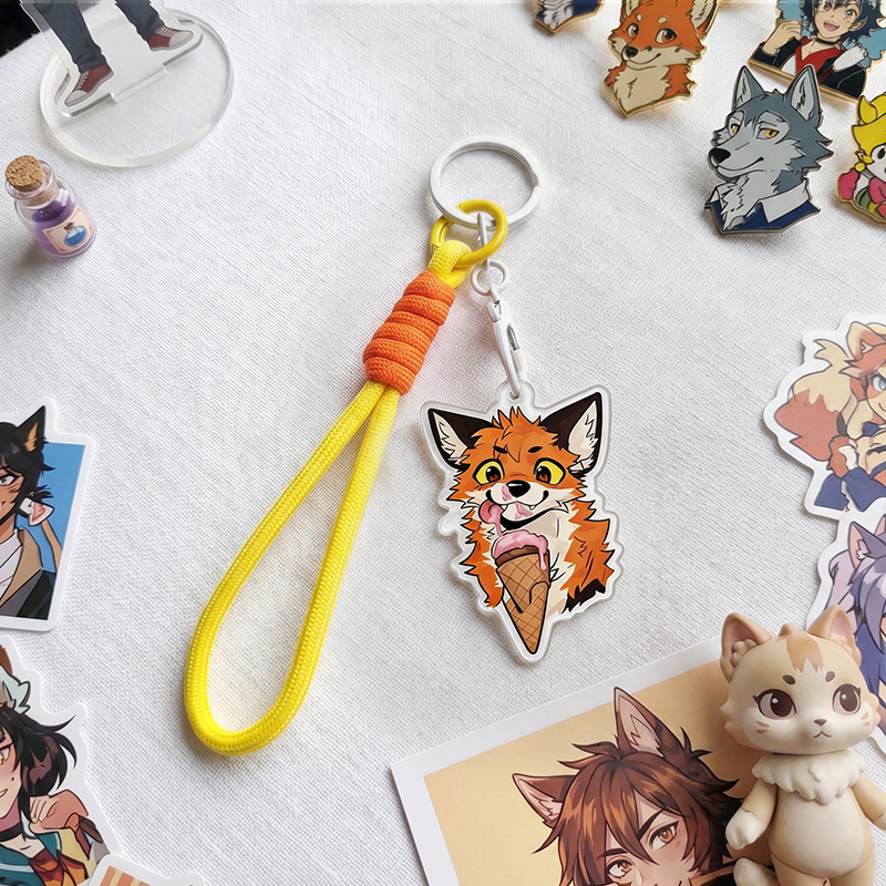 MODAKAWA X atka Eiscreme-Fuchs-Schlüsselanhänger Geburtstagsgeschenk - image 1