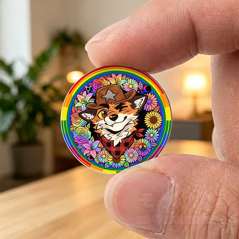 MODAKAWA X atka Regenbogenfuchs will Fleisch Schlüsselanhänger Taschenumarmung Geburtstagsgeschenk - image 2