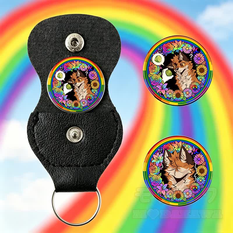 MODAKAWA X atka Regenbogenfuchs Schlüsselanhänger Pocket Hug Geburtstagsgeschenk - Mehrfarbig - image 2