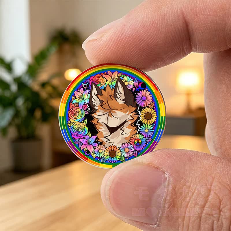 MODAKAWA X atka Regenbogenfuchs Schlüsselanhänger Pocket Hug Geburtstagsgeschenk - image 1