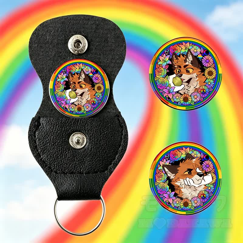 MODAKAWA X atka Regenbogenfuchs-Schlüsselanhänger mit Essfunktion – Taschenumarmung – Geburtstagsgeschenk - Mehrfarbig - image 2